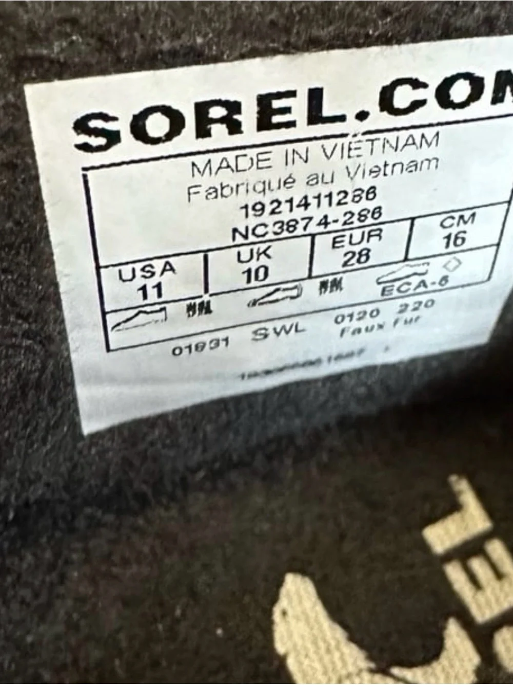 Sorel Whitney II Waterproof Winter Boots Kids 11 Velcro